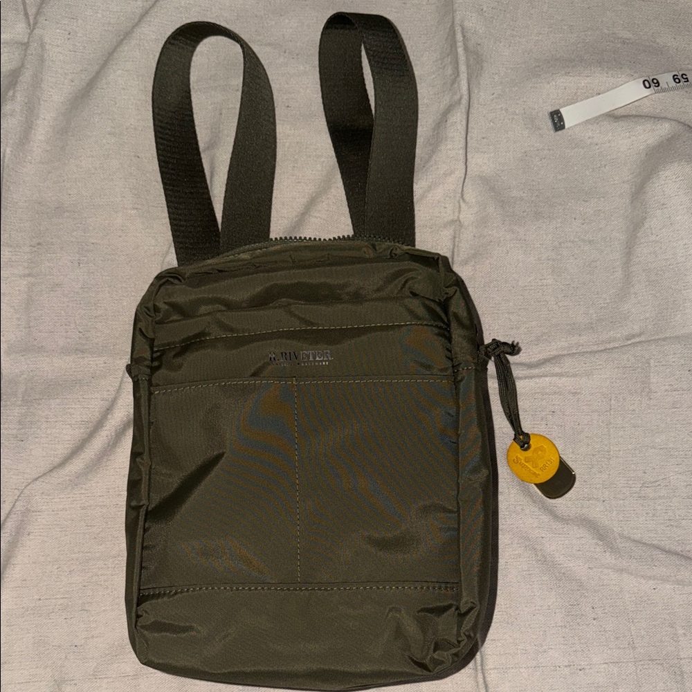 R. Riveter Olive Green BackPack Bag with Organizer Pocket